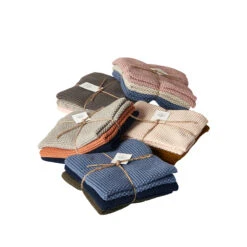 Karklude Strik 3 Stk. Assorterede Farver 25x25 Cm