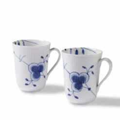 Royal Copenhagen Blå Mega Riflet Krus 2 Stk. 33 Cl