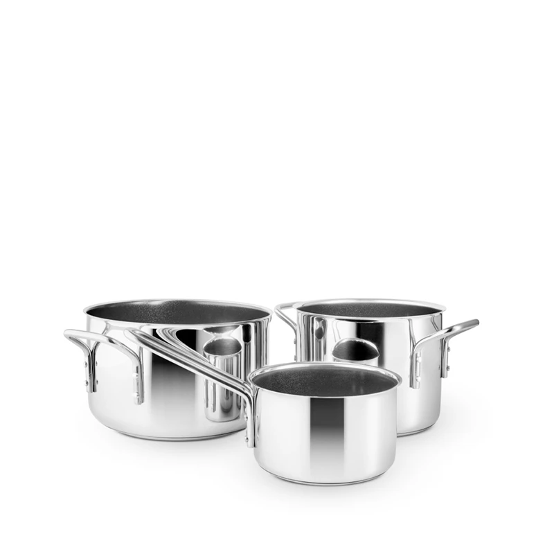 Eva Trio Grydesæt Rustfrit Stål Keramisk Belægning 3 Dele 1 Eva Trio Grydesæt Rustfrit Stål Keramisk Belægning 3 Dele