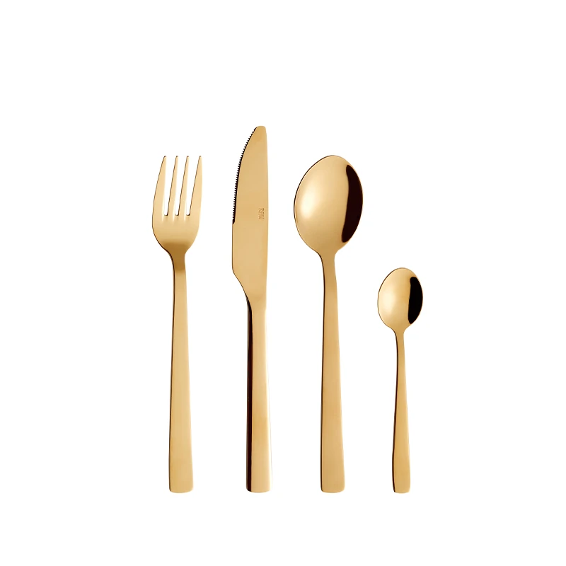 RAW Bestik Sæt Guldbelagt 48 Dele 1 RAW Bestik Sæt Guldbelagt 48 Dele