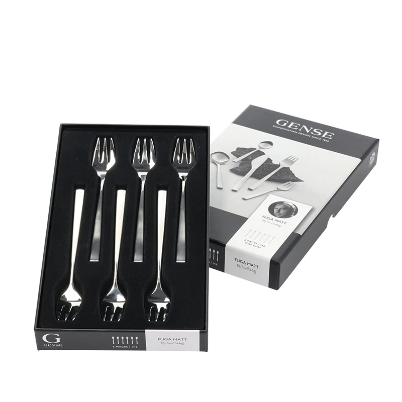 Gense Fuga Kagegaffel 6 Stk. Mat/blank 1 Gense Fuga Kagegaffel 6 Stk. Mat/blank