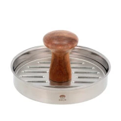 Holm Burgerpresser Stål/akacie 13 X 6 Cm