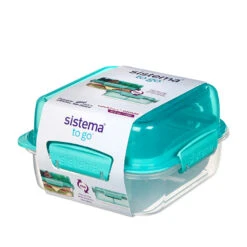 Sistema Lunch Stack Square To Go Assorteret 1,24 Liter