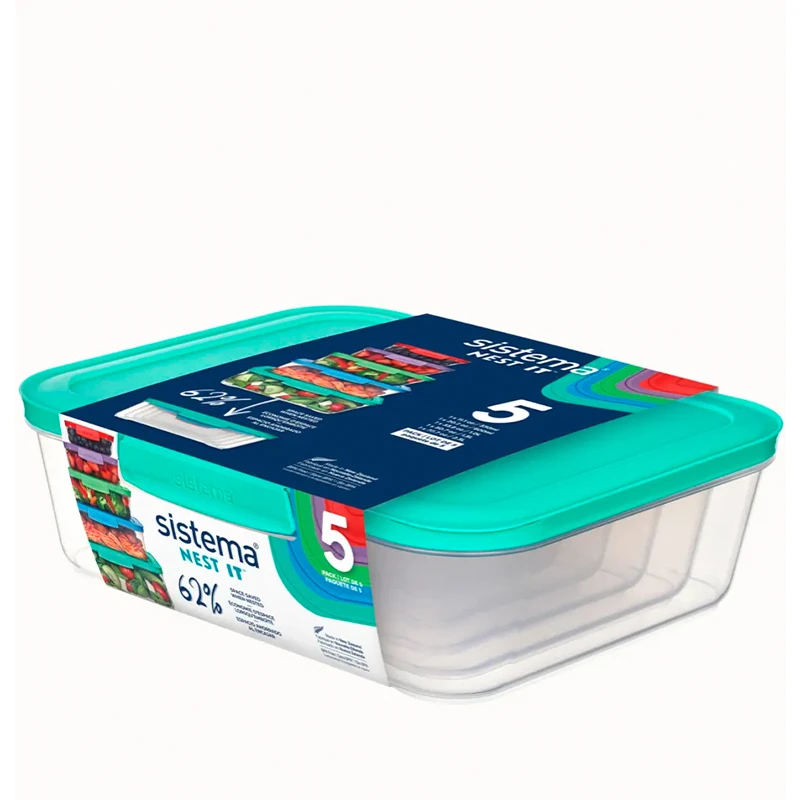 Sistema Nest It Opbevaringsbokse 5 Stk. 1 Sistema Nest It Opbevaringsbokse 5 Stk.